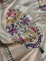 Dark Green Banarasi Silk Saree | Meenakari Work, Paithani Borders, Muted Gold Sliver Zari - Kaash