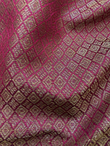 Dark Green Color Semi Banarasi Silk Saree Resham Zari Weave - Kaash