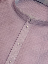 Deep Lavender Color Kurta with Self Design | Wedding & Party Wear - Kaash