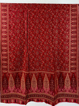 Deep Maroon kashmiri wool Kashmiri shawl with zari weave, floral patterns — Kaash Collection