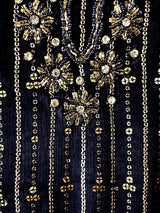 Designer Readymade Salwar Kameez 3pcs in Navy Blue Color For Women with Handwork - Kaash