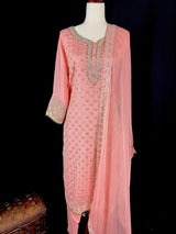 Designer Readymade Salwar Kameez in Blush Pink Color - Kaash