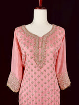 Designer Readymade Salwar Kameez in Blush Pink Color - Kaash