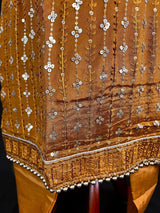 Designer Readymade Salwar Kameez in Mustard Gold Color For Women - Kaash