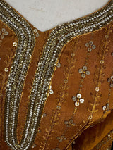 Designer Readymade Salwar Kameez in Mustard Gold Color For Women - Kaash