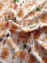 Dual Shade Peach Floral Designer Kurta: Soft Butter Silk, Thread Sequence Work - Kaash