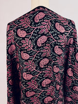 Exquisite Black Kashmiri Wool Shawl with Aari Embroidery, Soft and Light Weight - Kaash