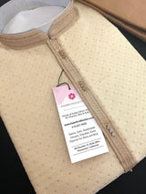 Gold Color Men Kurta Pajama with Weave and Zari Work - Kaash