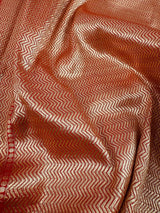 Grand Red Banarasi Silk Traditional Saree with Gold and Sliver Zari Weave - Kaash