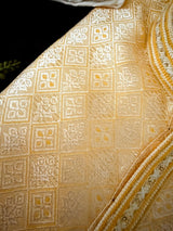 Grand Yellow Color Men's Soft Silk Kurta Pajama Set | Yellow Haldi Function Wear - Kaash