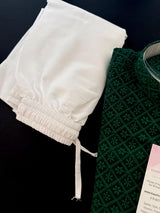 Green Color Chikankari Lucknowi Georgette Men Kurta Pajama Set with Lining - Kaash