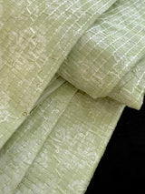 Light Green / Pastel Green men's kurta pajama in soft butter silk with floral digital prints with thread & sequin — Kaash Collection