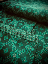 Green Color Soft Satin Silk Kurta with Zari Butti Weave - Kaash