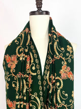 Bottle Green pashmina wool Kashmiri shawl with floral aari embroidery — Kaash Collection