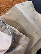 Grey Color Silk Men Kurta Pajama Kurta Pajama Set | Hand Embroidery with Sequin Work | Kurta Pajama for Wedding | Mens Kurta in USA - Kaash