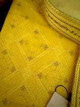 Haldi Yellow Kurta Pajama Set for Men - Kaash