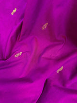 Purple & Green Venkatagiri saree in venkatagiri cotton silk with venkatagiri handloom cotton silk — Kaash Collection