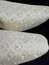 Handmade Men Wedding Shoes in Off White - Kaash