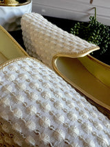 Handmade Mens Wedding Shoes in Ivory White Color - Kaash