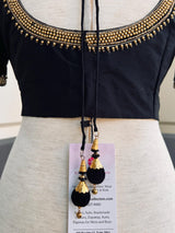 Handwork Designer Black Readymade Blouse with Gold Zari - Kaash