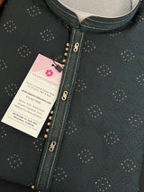 Hunter Green Color Indian kurta for Men - Kaash