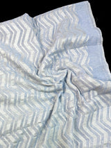 Ice Blue Color Linen blend with Cotton Silk Saree and Embroidery Floral buttis - Kaash