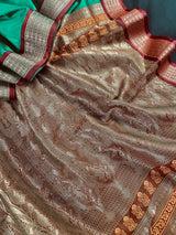 Green Gadwal Soft Silk Saree | Traditional Pallu and Borders Zari Weave | Soft Silk Sarees