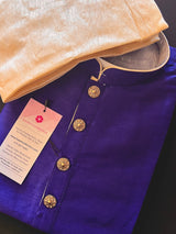 Royal Blue Soft Silk kurta pajama set — Kaash Collection