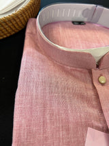 Blush Pink Color Premium Pure Linen Cotton Kurta Pajama Set for Men | Cotton Men Kurtas | Blush Pink Color Kurta | Soft Kurta for Men - Kaash
