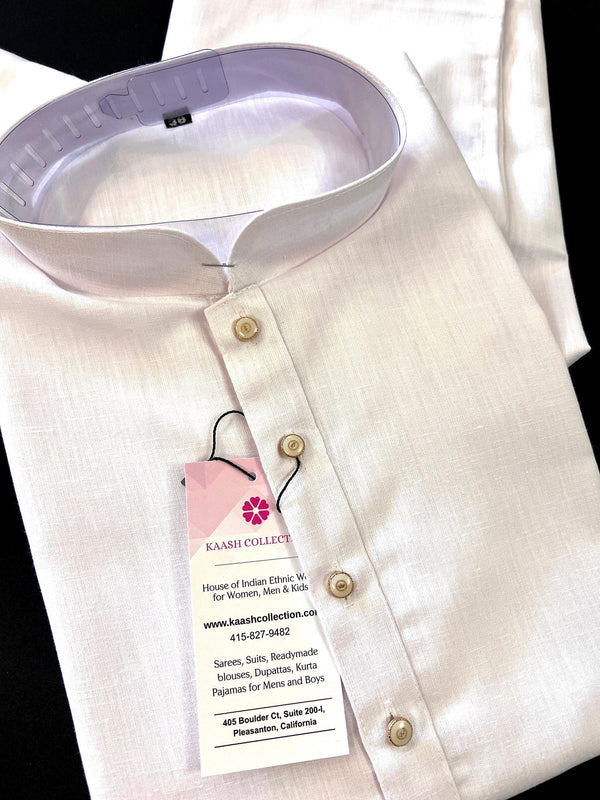 White Color Premium Pure Linen Cotton Kurta Pajama Set for Men | Linen Cotton Men Kurtas | Pastel Color Kurta | Kurta for Men | White Kurta - Kaash