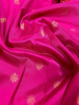 Rani Pink and Red Combination Paithani Banarasi Soft Silk Saree with Copper Zari and 1Meenakari Work | Banarasi Soft Saree | Paithani Saree