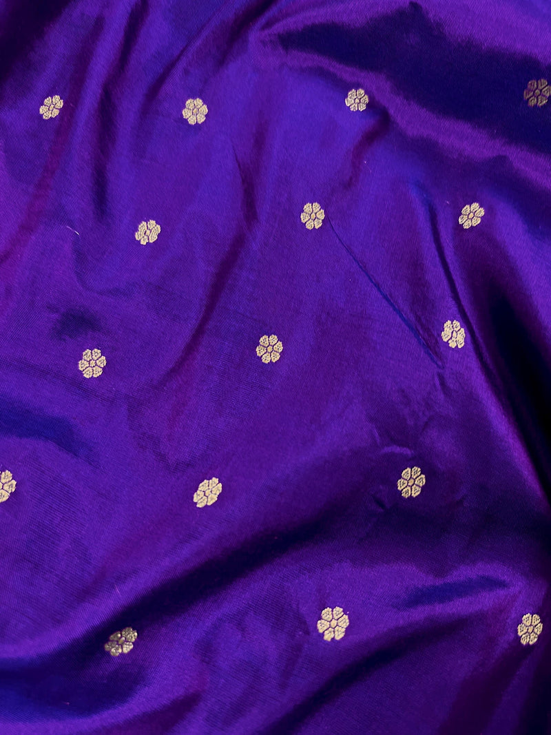 Eggplant Purple Handloom Banarasi Kanjivaram Soft Silk Saree |  Double Tone Saree  | SILK MARK CERTIFIED | Kaash Collection