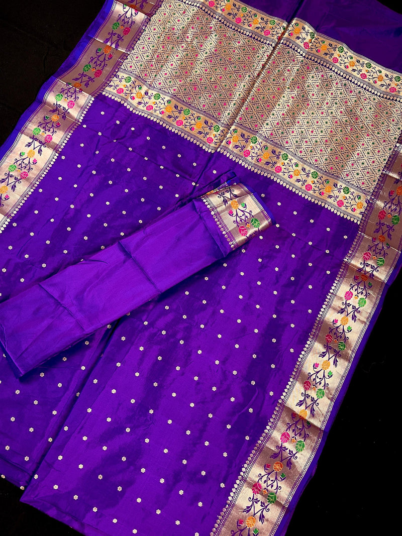 Eggplant Purple Handloom Banarasi Kanjivaram Soft Silk Saree |  Double Tone Saree  | SILK MARK CERTIFIED | Kaash Collection