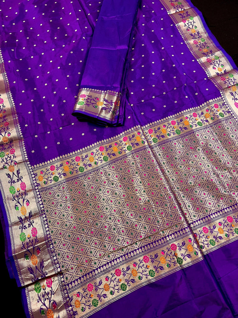 Eggplant Purple Handloom Banarasi Kanjivaram Soft Silk Saree |  Double Tone Saree  | SILK MARK CERTIFIED | Kaash Collection