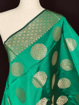 Green color Banarasi Silk Chakra Designer Dupatta | Light Weight Dupatta  | Stole | Benarasi Dupatta | Gift For Her