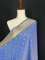 Handmade Soft Banarasi Silk Zari Weaved Lavender Color Dupatta with Koniya design and Small buttis | Indian Dupatta | Stole | Scarf