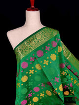 Green Color Soft Silk Dupatta with Multi-Color Meenakari Work | Soft Silk Dupatta | Stole | Benarasi Dupatta | Gift For Her