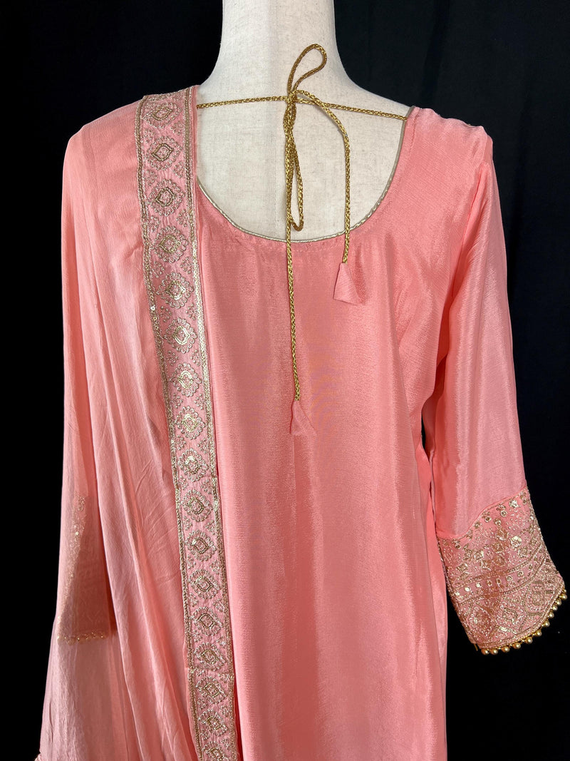 Designer Readymade Salwar Kameez in Blush Pink Color