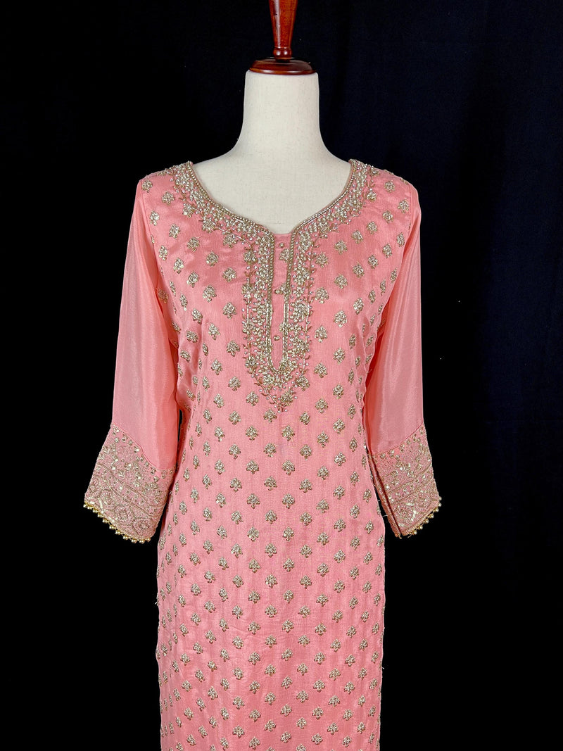 Designer Readymade Salwar Kameez in Blush Pink Color