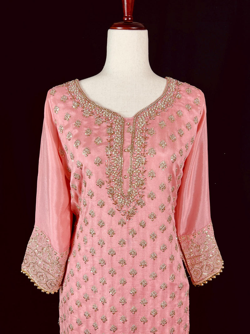 Designer Readymade Salwar Kameez in Blush Pink Color