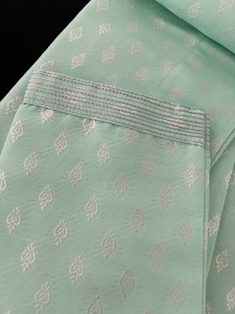 Pastel Sea Green Color Men Kurta Pajama Set for Men in Soft Silk | Mens Ethnic Wear | Indian Men Clothing | Kurta for Men