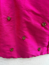 Handwork Designer Hot Pink Readymade Blouse with Gold Zari | Bird Motifs | Ready to Wear Blouses  Blouse | Stitched Blouse