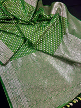 Statement Dual Shade of Green Color Saree in Mashru Silk with Banarasi Border and Pallu