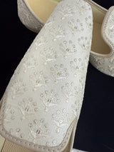 Handmade Men Wedding Shoes in Off White | Mens Shoes for Kurtas | Traditional Mojari Shoes | Indian Ethnic Wedding Footwear for Men