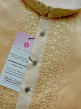 Ombre Yellow Color Kurta with Emberiodey and Sequin | Soft Silk with Lining | Haldi Kurta | Wedding and Party Wear Kurta for Men