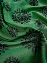 Handmade Green Color Saree with Temple Border  | Cotton Silk Sarees | Soft Cotton Silk Saree with Meenakari | Ships from California