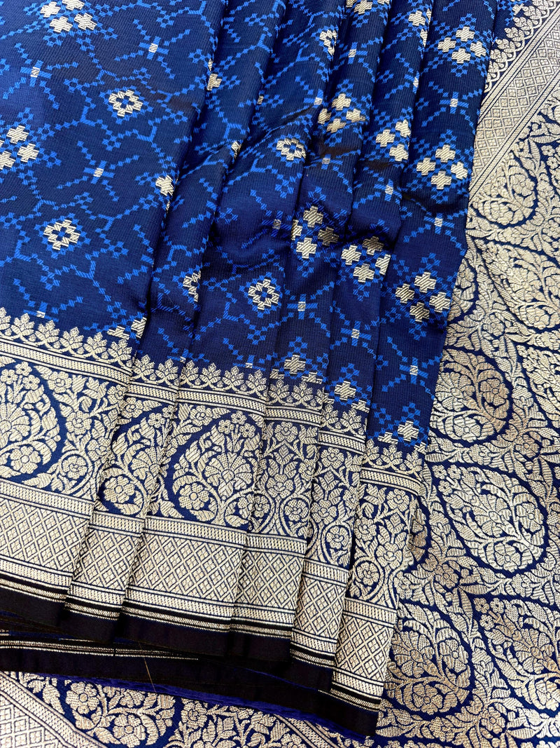 Blue Color Soft Banarasi Silk Saree with Sliver Color Zari Weave | Wedding, Party Wear Sarees | Ships from California