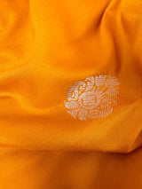 Mango Yellow Color with Deep Red Color Saree in Pure Katan Silk Saree | Pure Silk Sarees | SILK MARK CERTIFIED