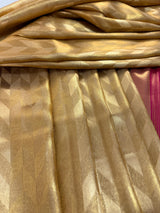 Statement Gold and Pink Paithani Banarasi Soft Silk Saree with  Gold Zari Weave | Banarasi Soft Saree | Paithani Sarees
