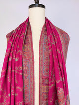 Pink Color Pashmina Kani Weave Kashmiri Wool Shawl | Kani Weave Cashmere Wrap || Cashmere Stole | Christmas Gift